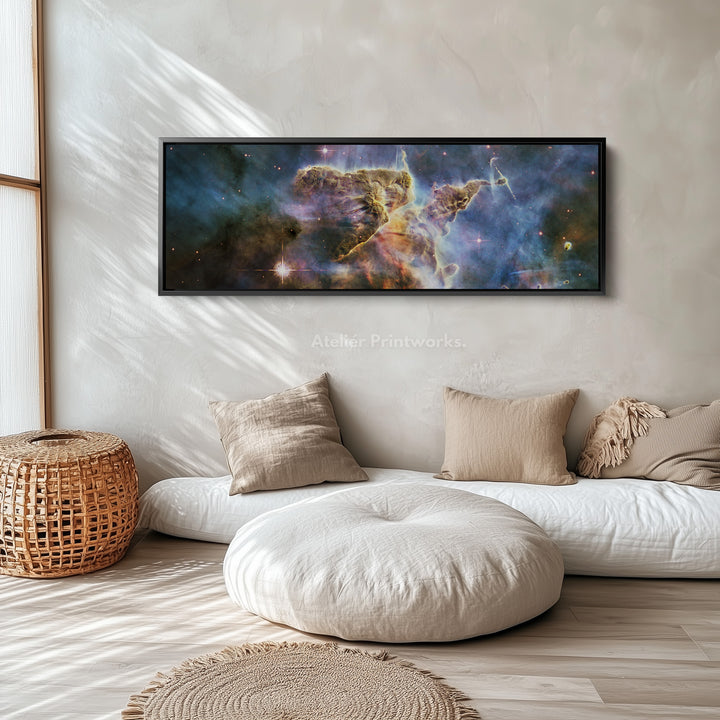 Hubble Nebula Space Photograph Large Framed Narrow Wall Art - H0381
