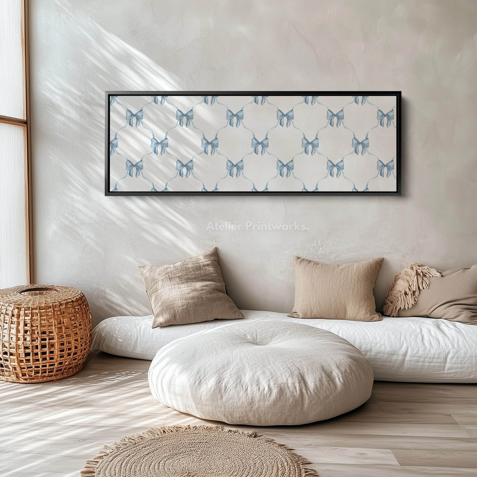 Blue Bows Panoramic Wall Decor - Atelier Printworks