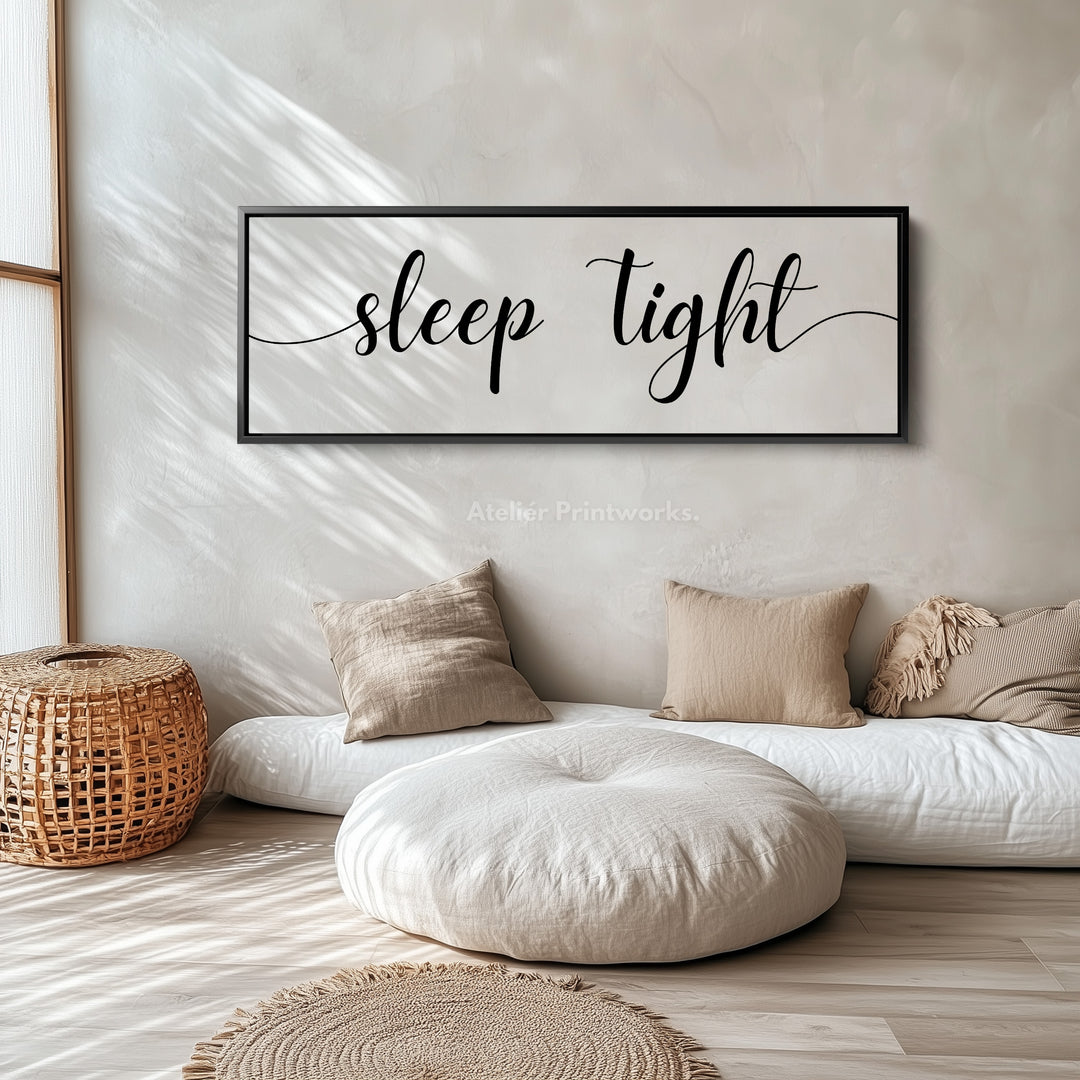 Above Bed Wall Art Long Panoramic  'Sleep Tight' - H0320