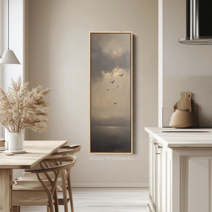 Vertical Vintage Sea Painting - Long Wall Art - V0002