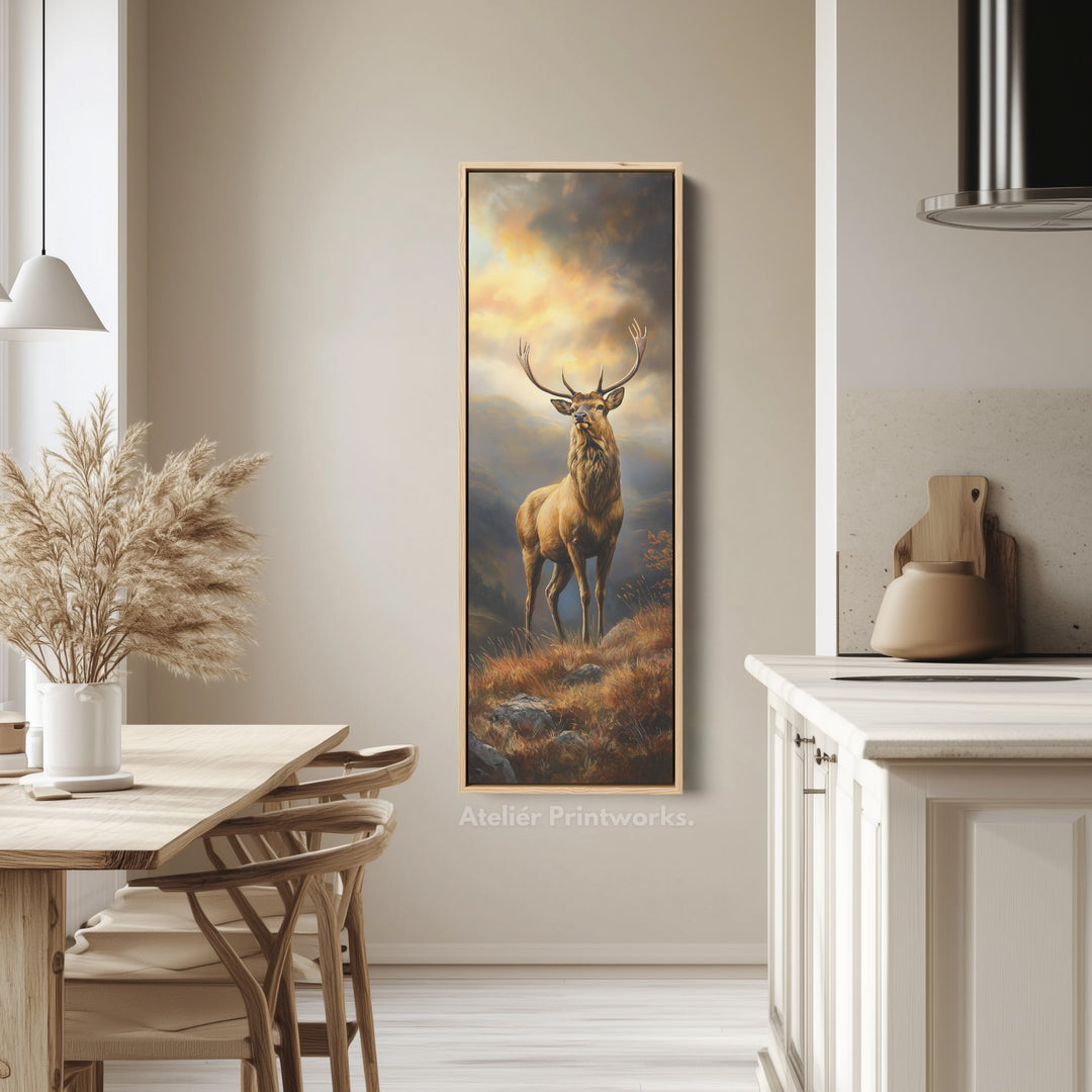 Stag Tall Narrow Skinny Canvas Artwork - V0017