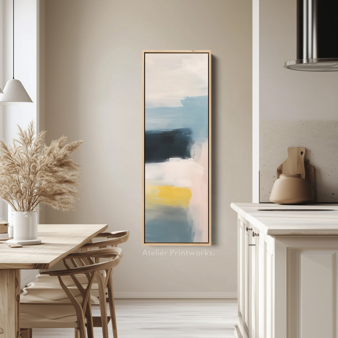 Calming Abstract Long Vertical Bedroom Artwork - V0025