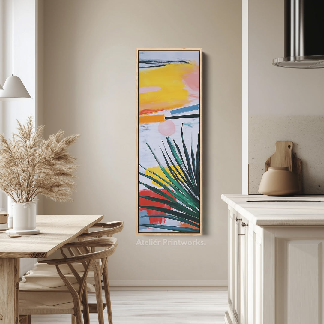 Vertical Wall Art Abstract Sunset - V0028