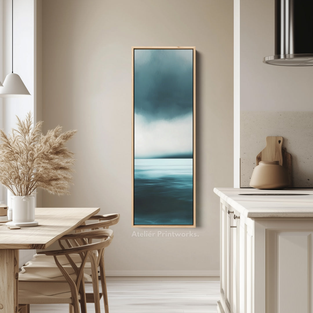 Abstract Ocean Large Vertical Wall Art Canvas - V0056