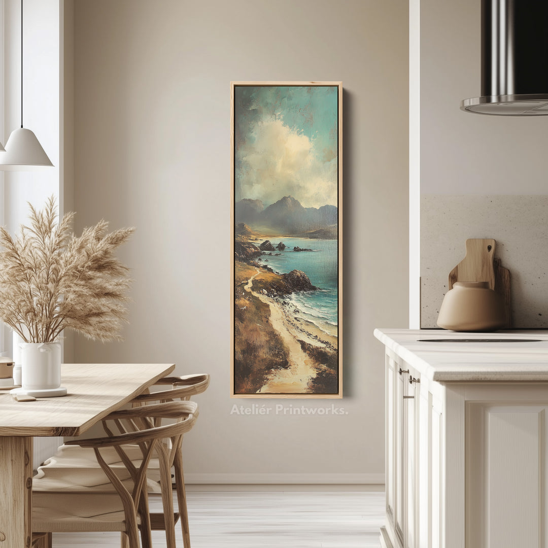 Large Canvas Wall Decor Coastal Tall Narrow Vertical Wall Art - V0062