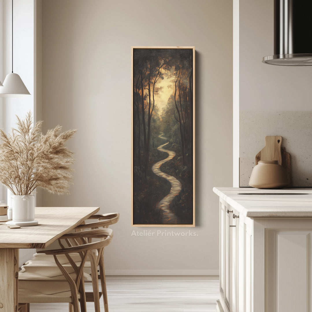 Forest Path Large Vertical Canvas Wall Decor - V0072