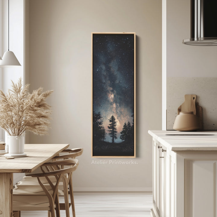 Night Sky Long Narrow Vertical Large Canvas Wall Decor - V0107