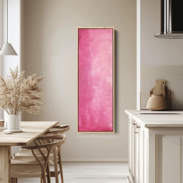 Vertical Wall Art Pink - Living Room Tall Long Narrow Vertical Wall Decor - V0127