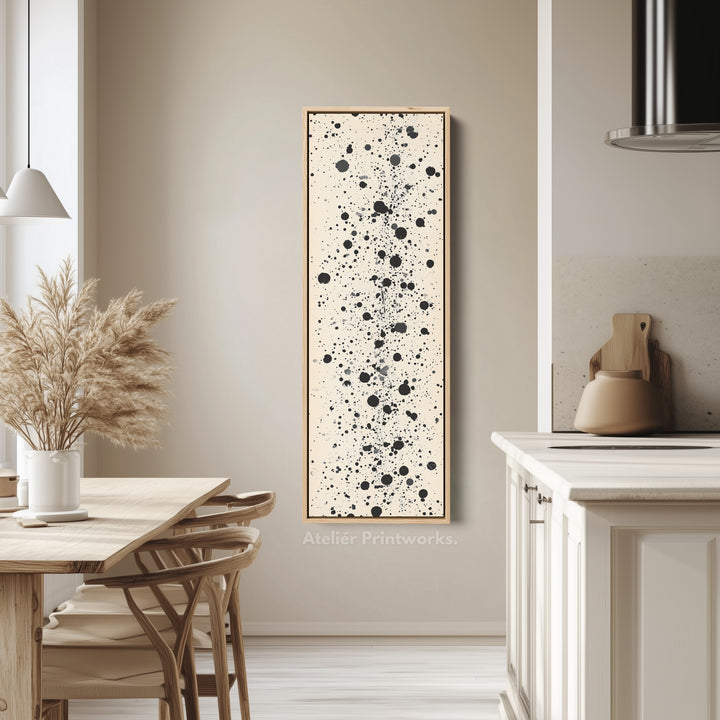 Abstract Dots Tall Vertical Large Framed Canvas - V0178