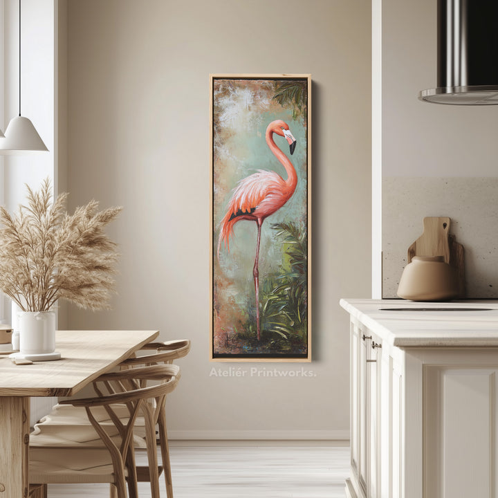Pink Flamingo Tall Vertical Wall Decor - V0234
