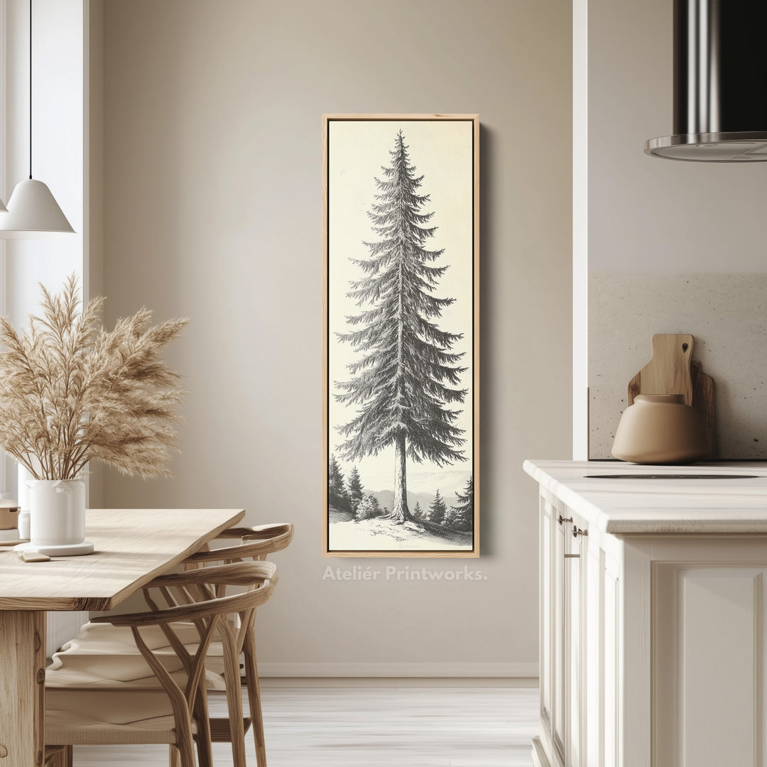 Vintage Pine Tree Vertical Wall Decor - V0241
