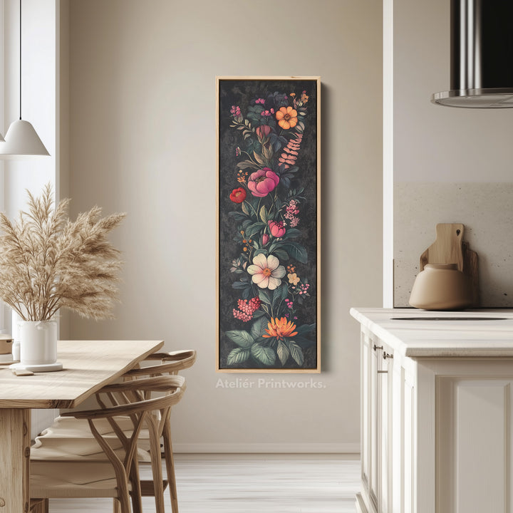 Floral Watercolor Vertical Long Wall Decor - V0254
