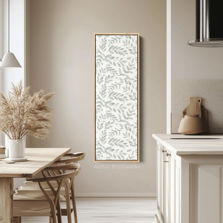 Cottagecore Vintage Sage Green Floral Framed Floral Wall Art - V0261