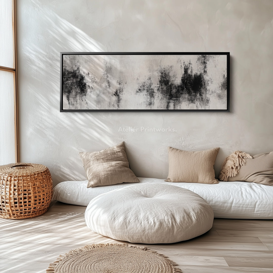 Abstract Ink Painting Horizontal Wall Art - H0014