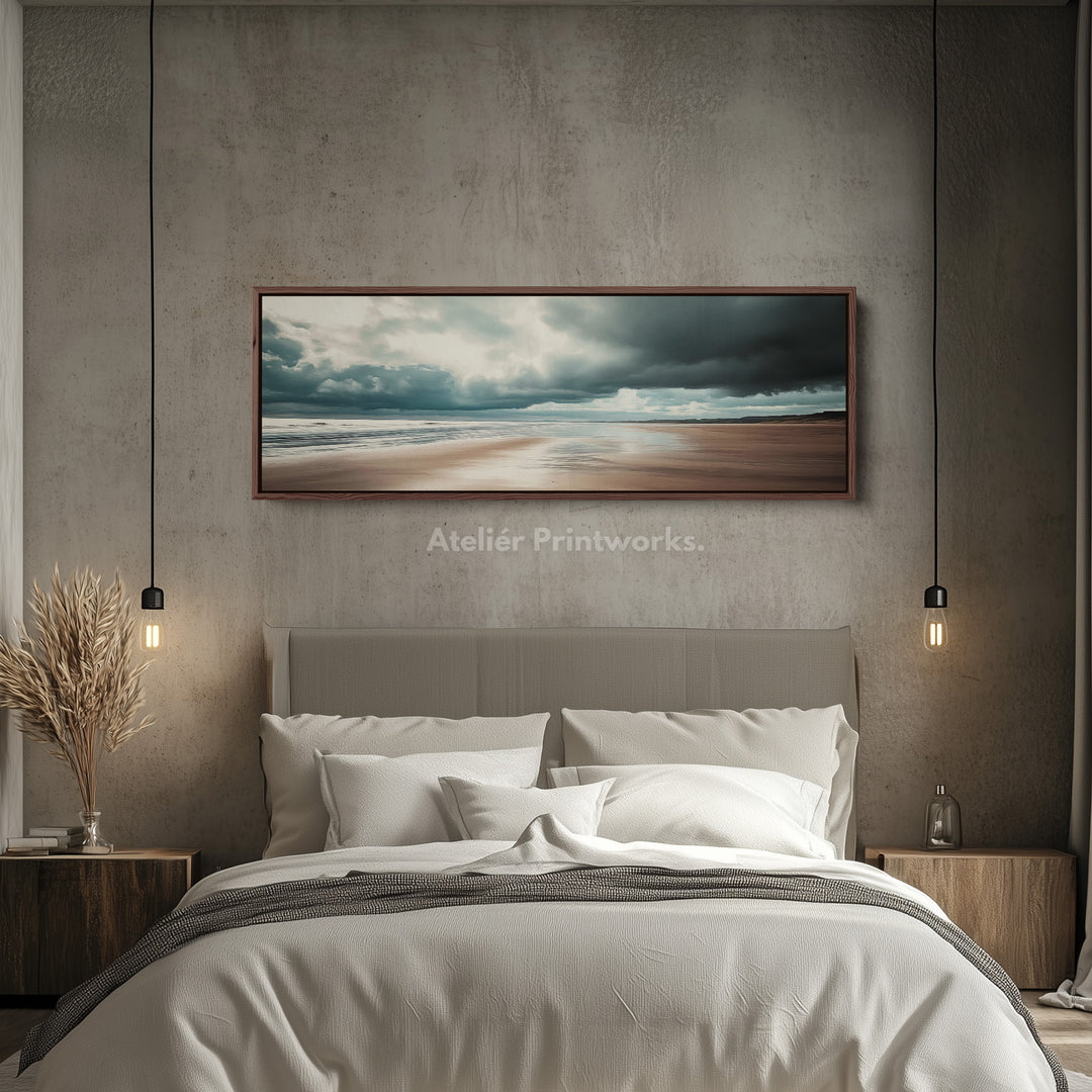 Grote panoramische strand canvas horizontale wanddecoratie