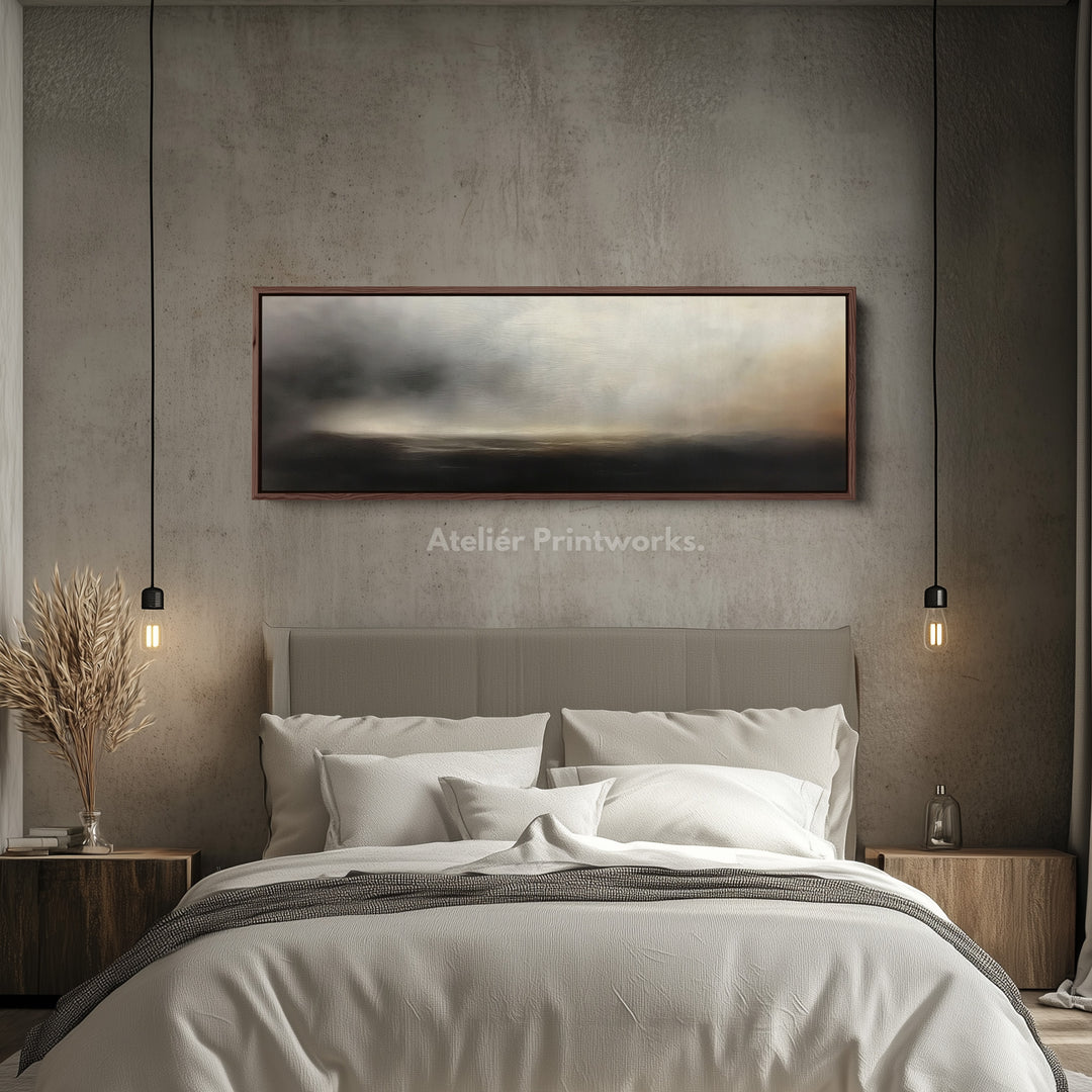 Grote Horizontale Ingelijste Canvas Muurkunst Abstracte Wolk