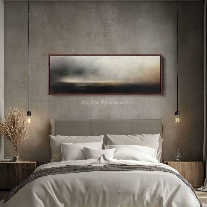 Grote Horizontale Ingelijste Canvas Muurkunst Abstracte Wolk