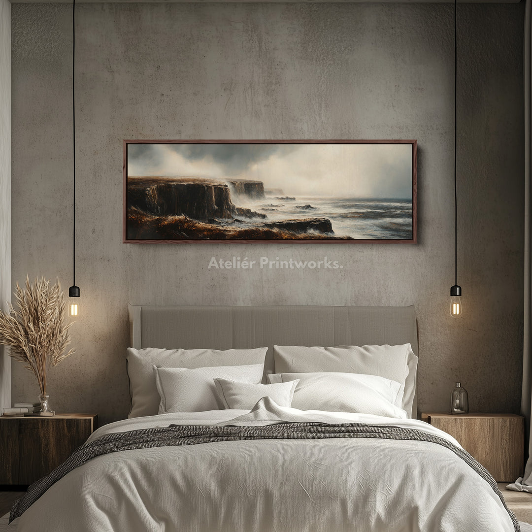 Rugged Ocean Large Long Canvas Horizontal Wall Art