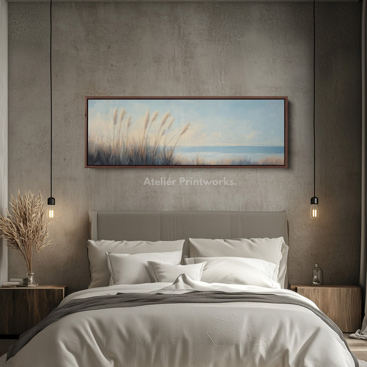 Pampasgras Grote Lange Canvas Horizontale Muurdecoratie