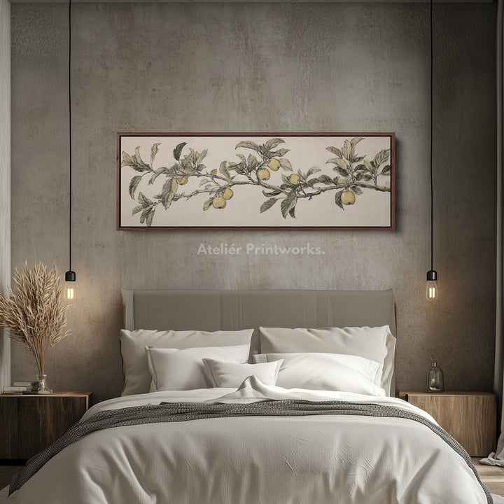 Appelboom Boven Bed Decor Geïnlijst Canvas Wanddecoratie