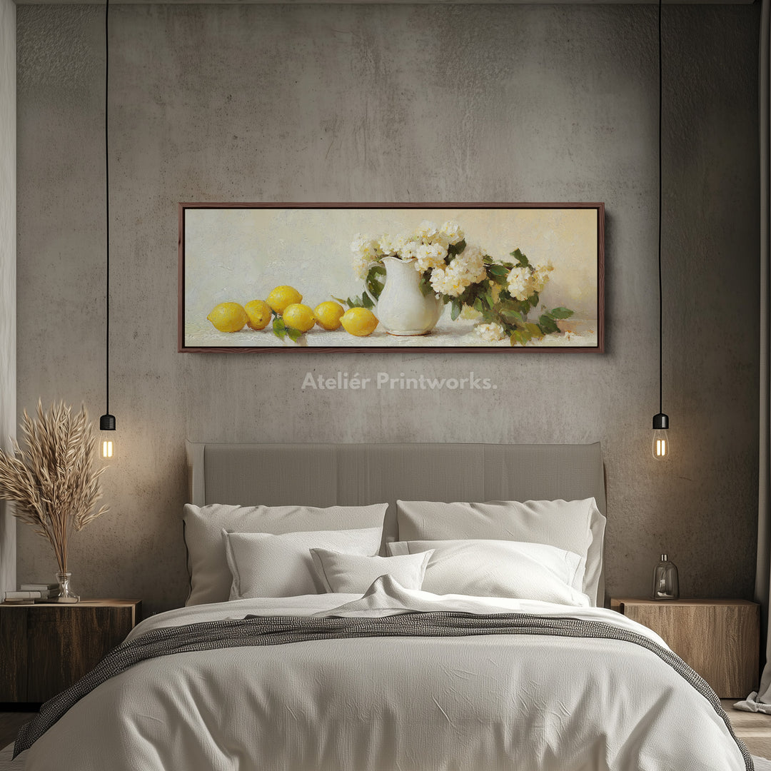 Keuken Citroen Muurdecoratie Lange Panoramische Canvas Muurkunst