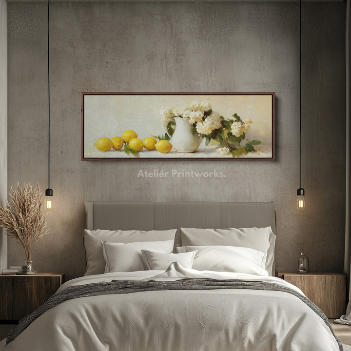 Keuken Citroen Muurdecoratie Lange Panoramische Canvas Muurkunst