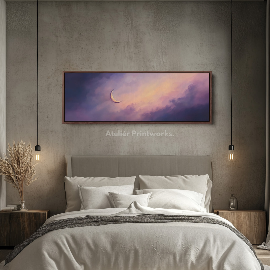 Halve Maan Horizontale Wanddecoratie Lang Smal