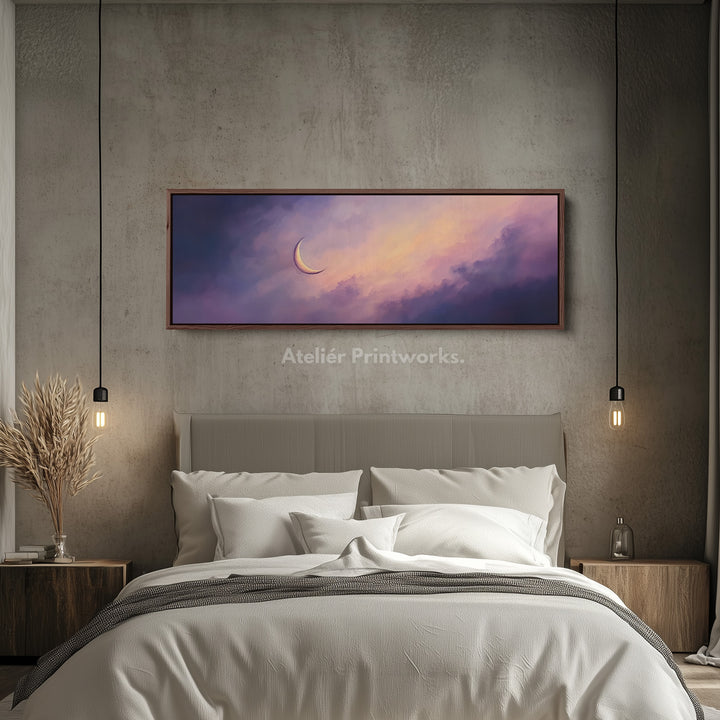 Halve Maan Horizontale Wanddecoratie Lang Smal