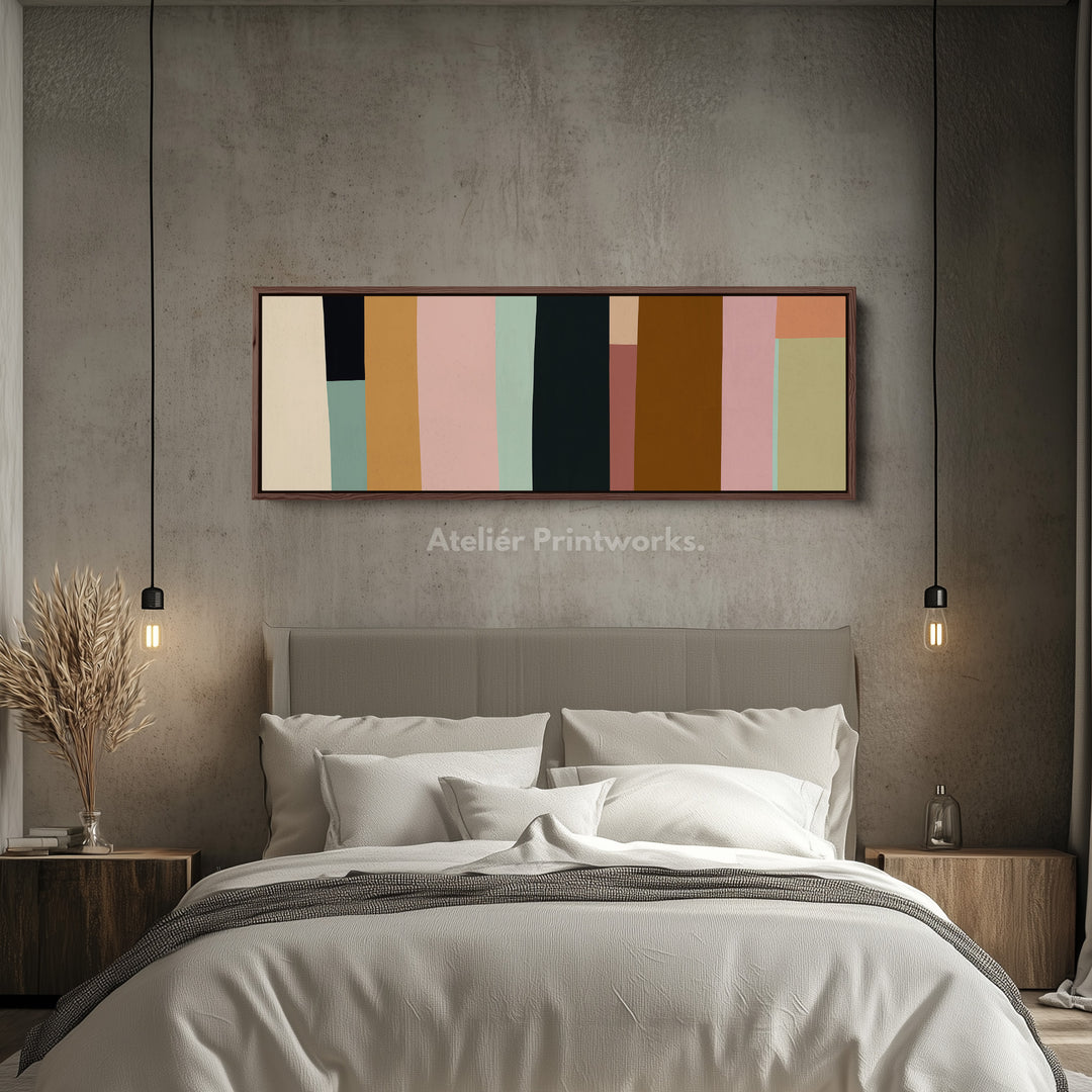 Minimalist Living Room Muted Horizontal Wall Decor Long Narrow