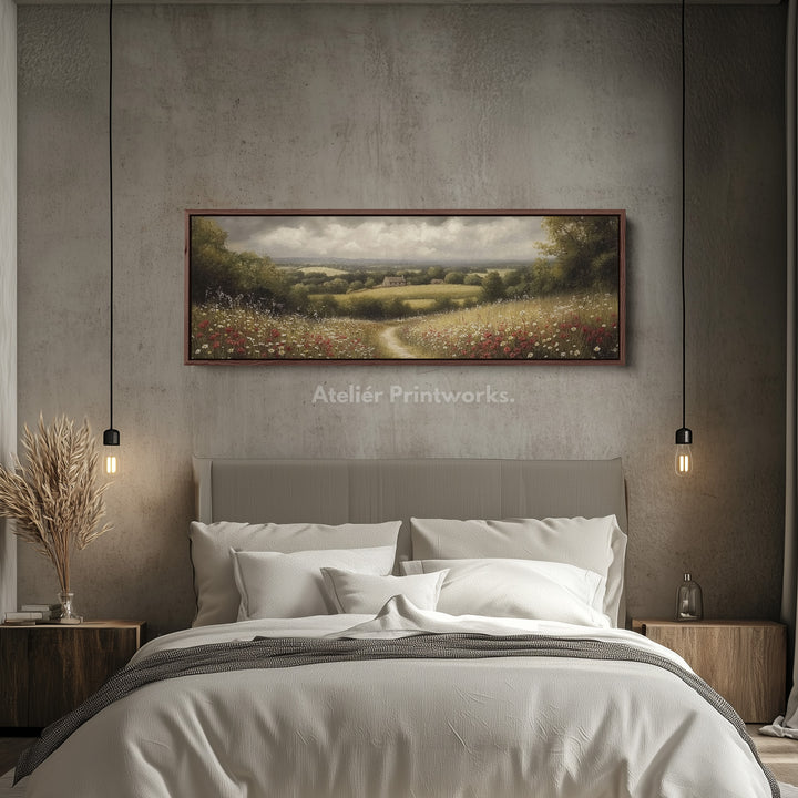 Living Room Horizontal Wall Art Vintage Countryside