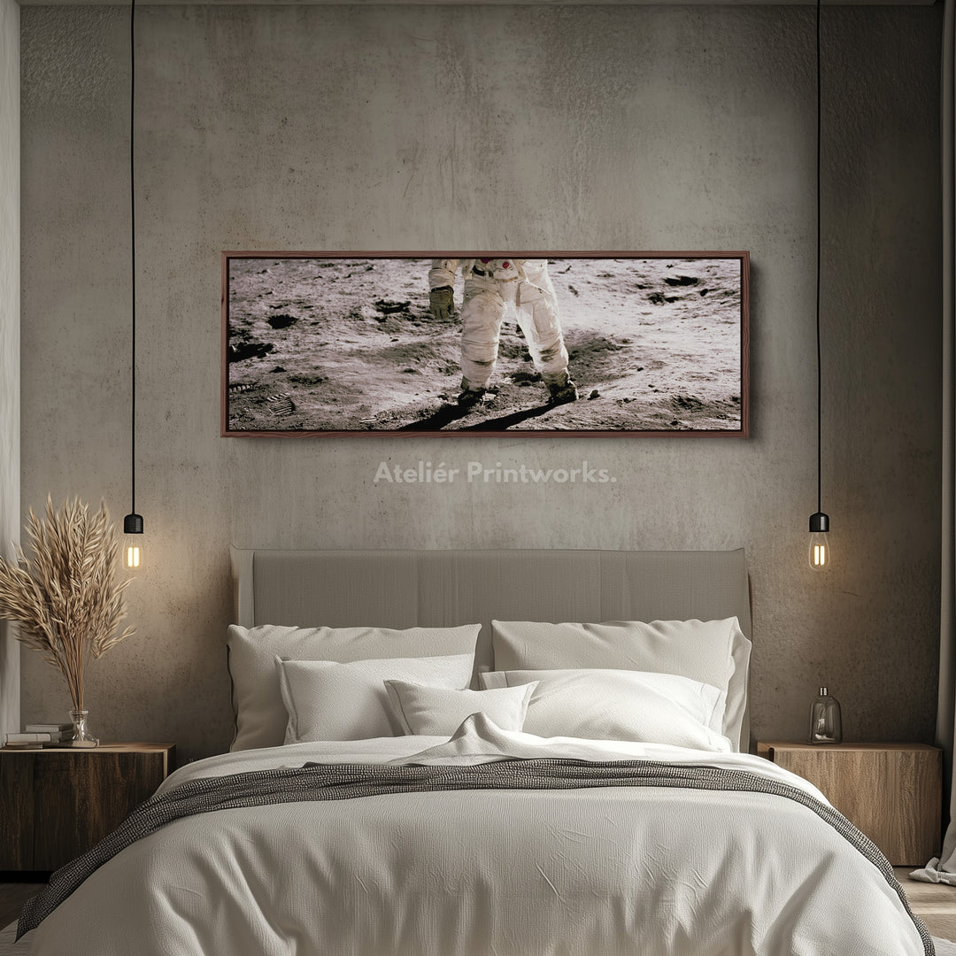 Astronaut Moon Walk Long Horizontal Wall Art