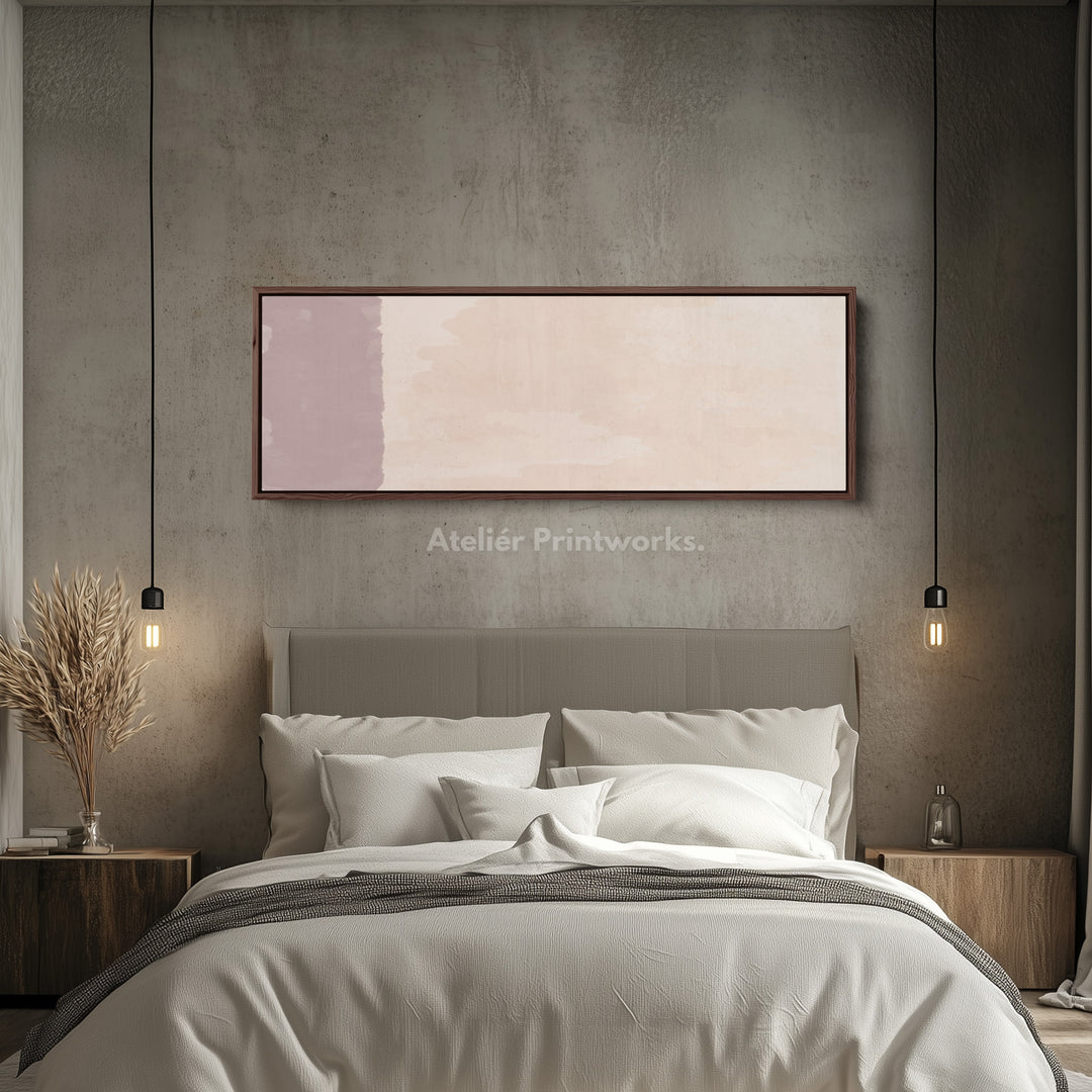 Horizontal Wall Art Neutral Beige And Grey For Living Room Or Bedroom