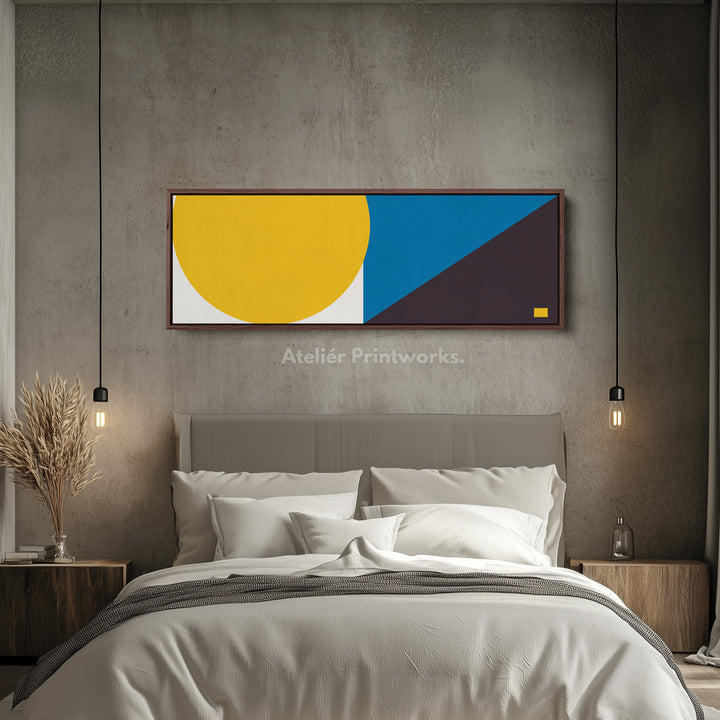 Horizontal Wall Art Orange Bold Modern Graphic Long Canvas