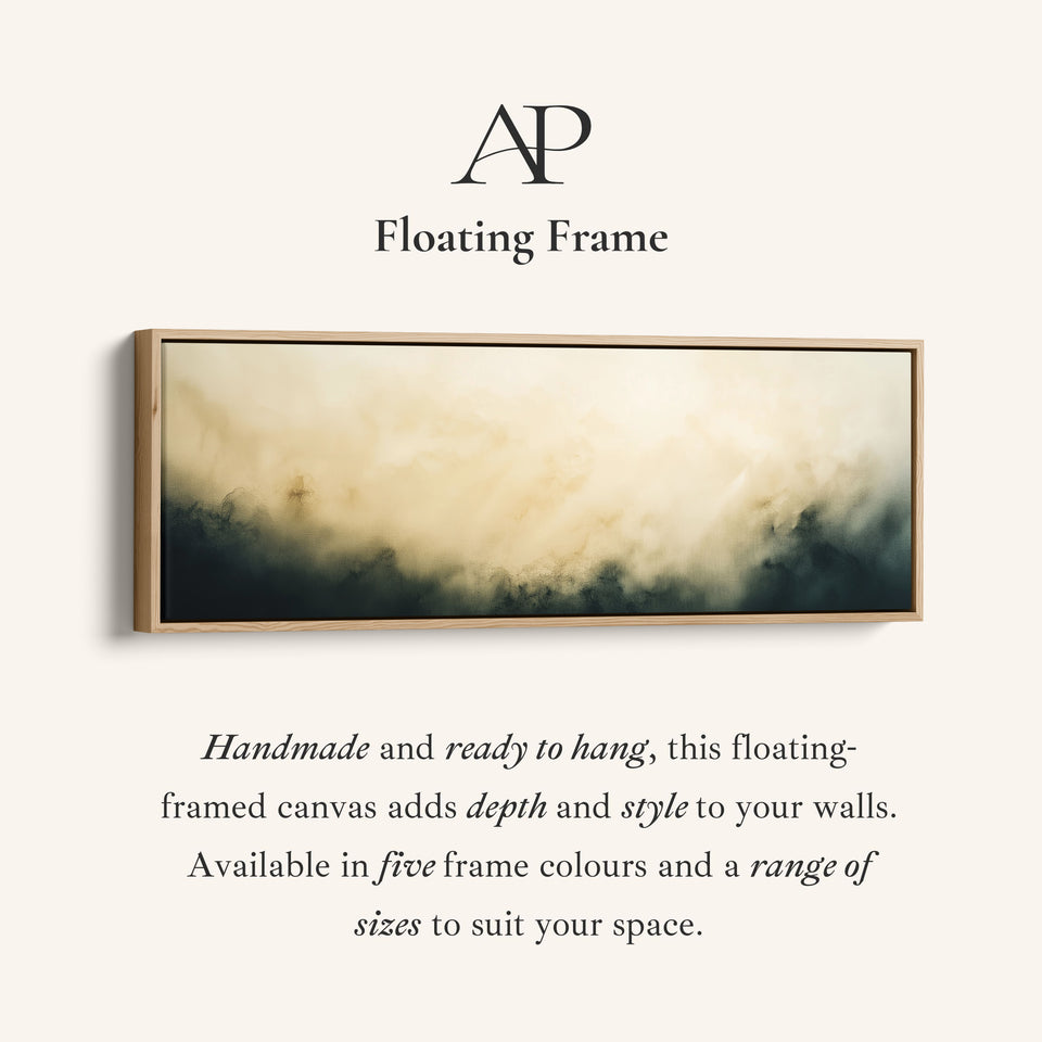 Abstract Beige Long Narrow Wall Art Horizontal Wall Decor