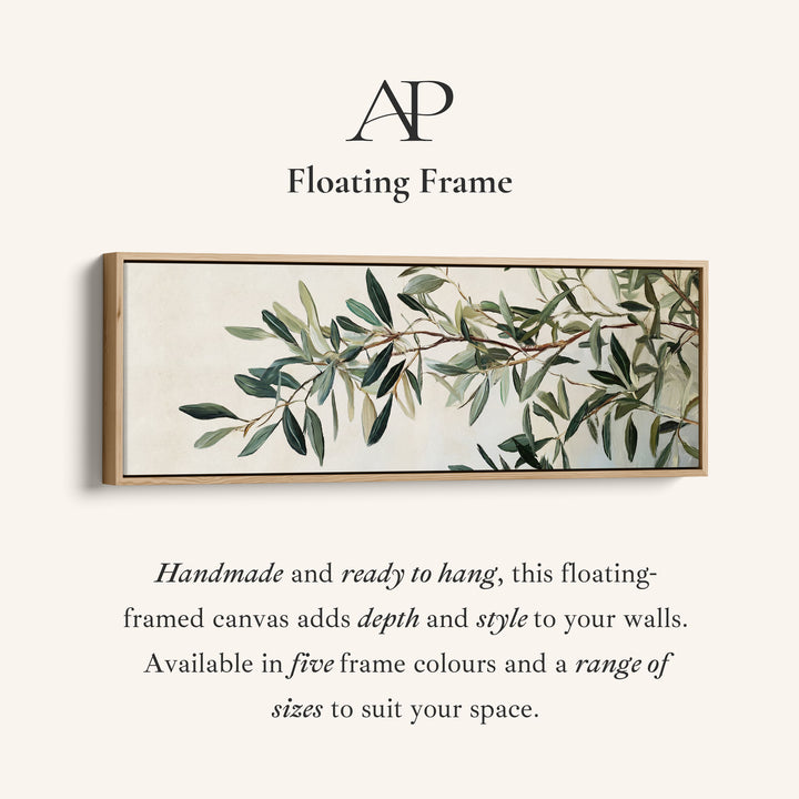 Narrow Wall Decor Olive Branch Long Canvas For Kitchen