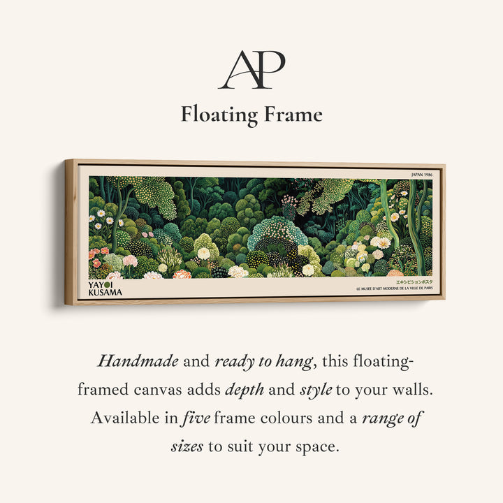 Yayoi Kusama Horizontal Wall Art Dotted Forest Garden Long Canvas For Living Room