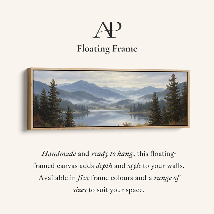 Above Soft Wall Art Mountain Lake With Pine Trees Statement Wall Decor Office