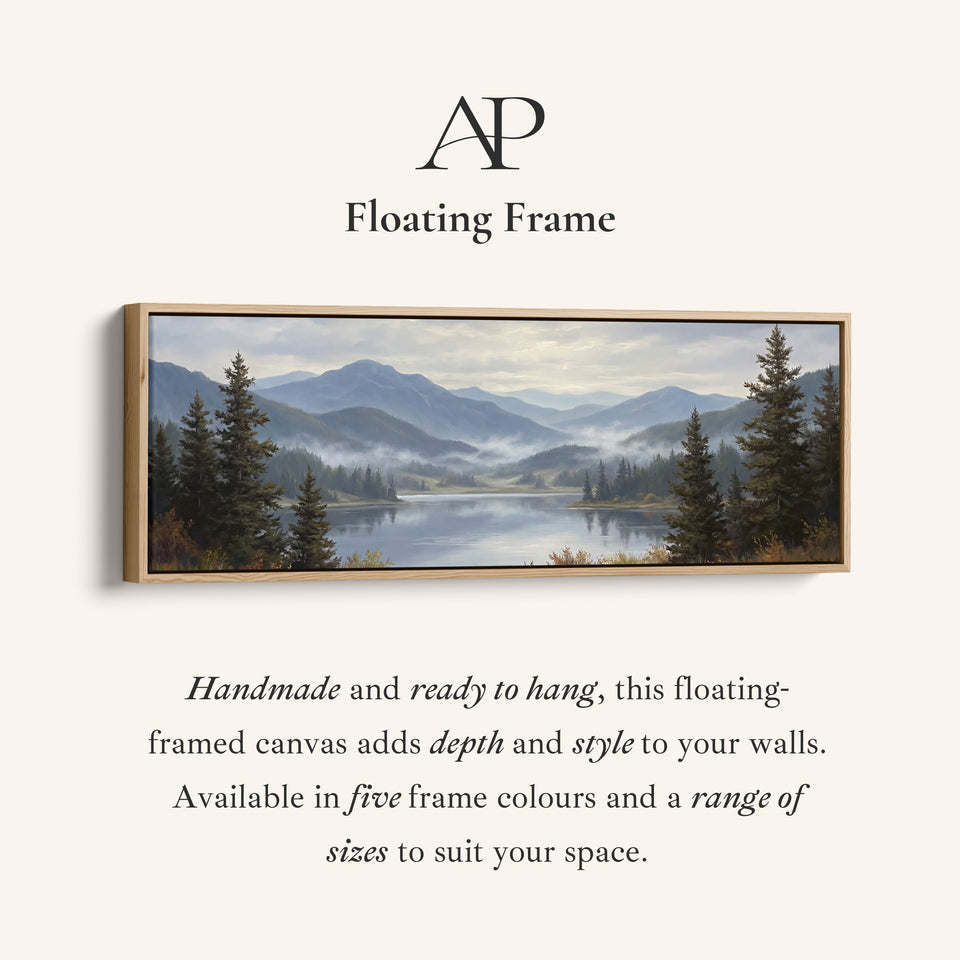 Above Soft Wall Art Mountain Lake With Pine Trees Statement Wall Decor Office