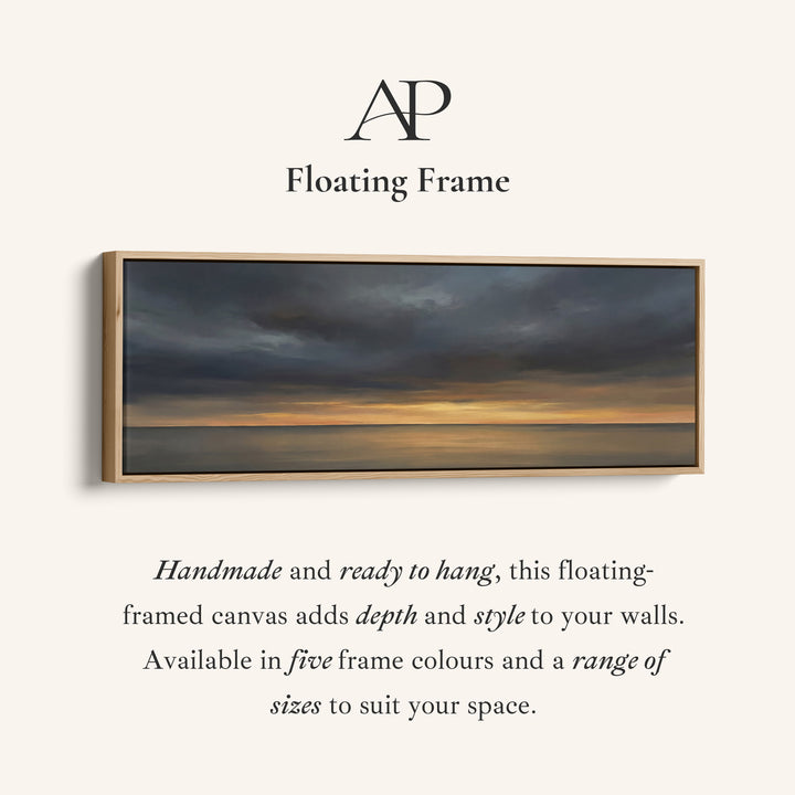 Wide Canvas Dramatic Sunset Over Sea Statement Wall Decor Office