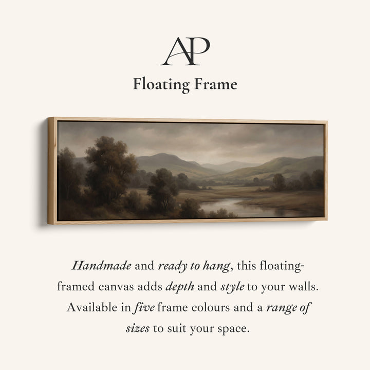 River Valley Landscape Panoramic Wall Art Statement Decor Office