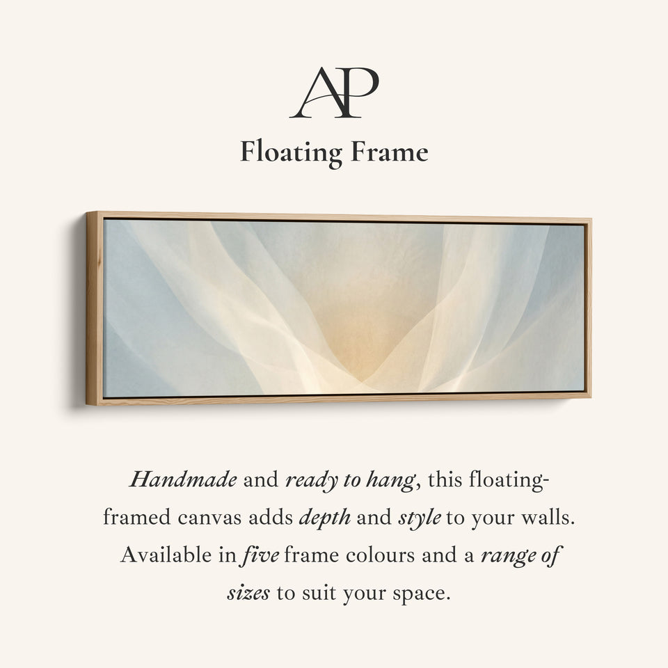 Sheer Fabric Abstract Layers Bedroom Wall Art Framed Canvas Print Living Room