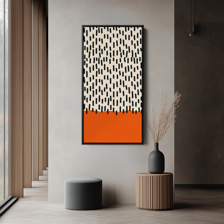 Vertical Wall Art Abstract Dash Pattern Vertical Canvas For Hallway