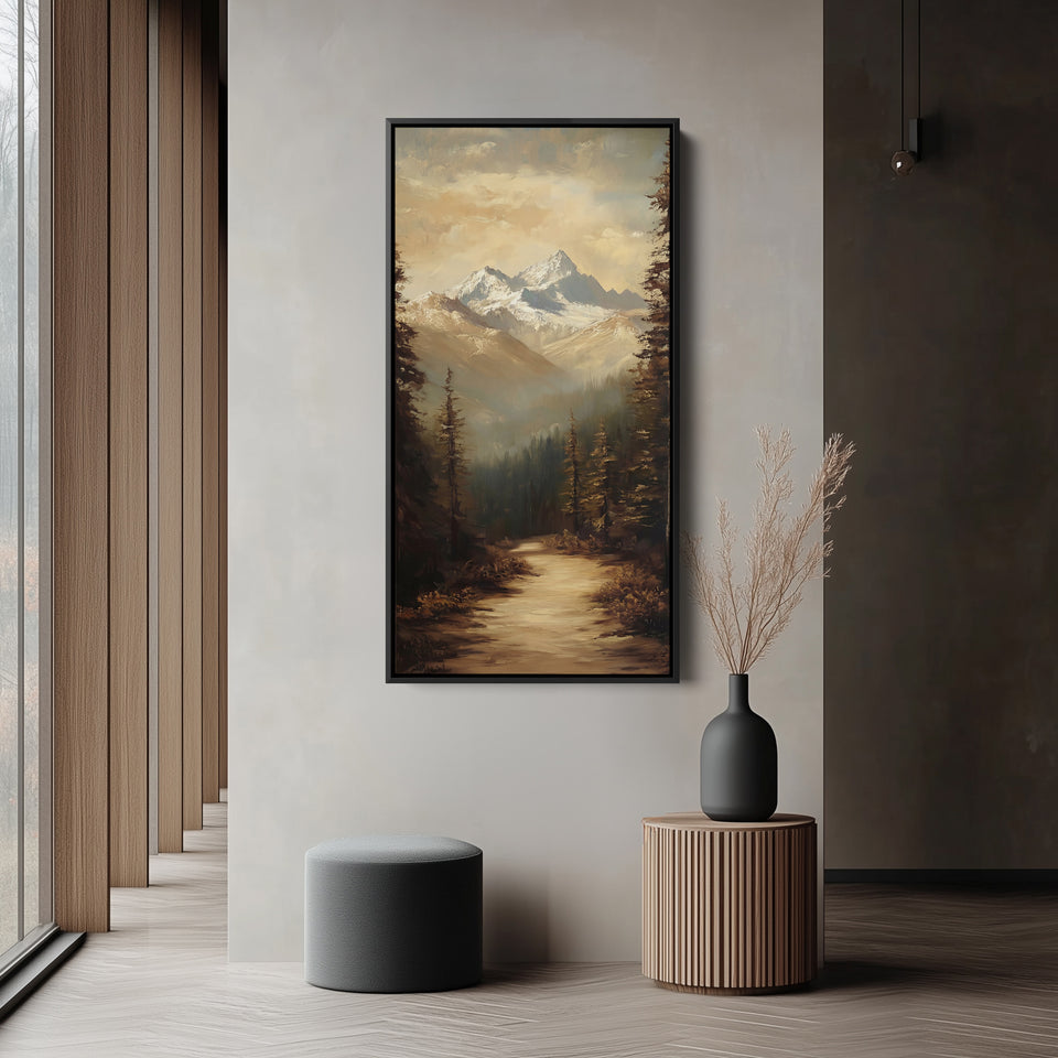 Art mural portrait Chemin de montagne Toile haute pour salon
