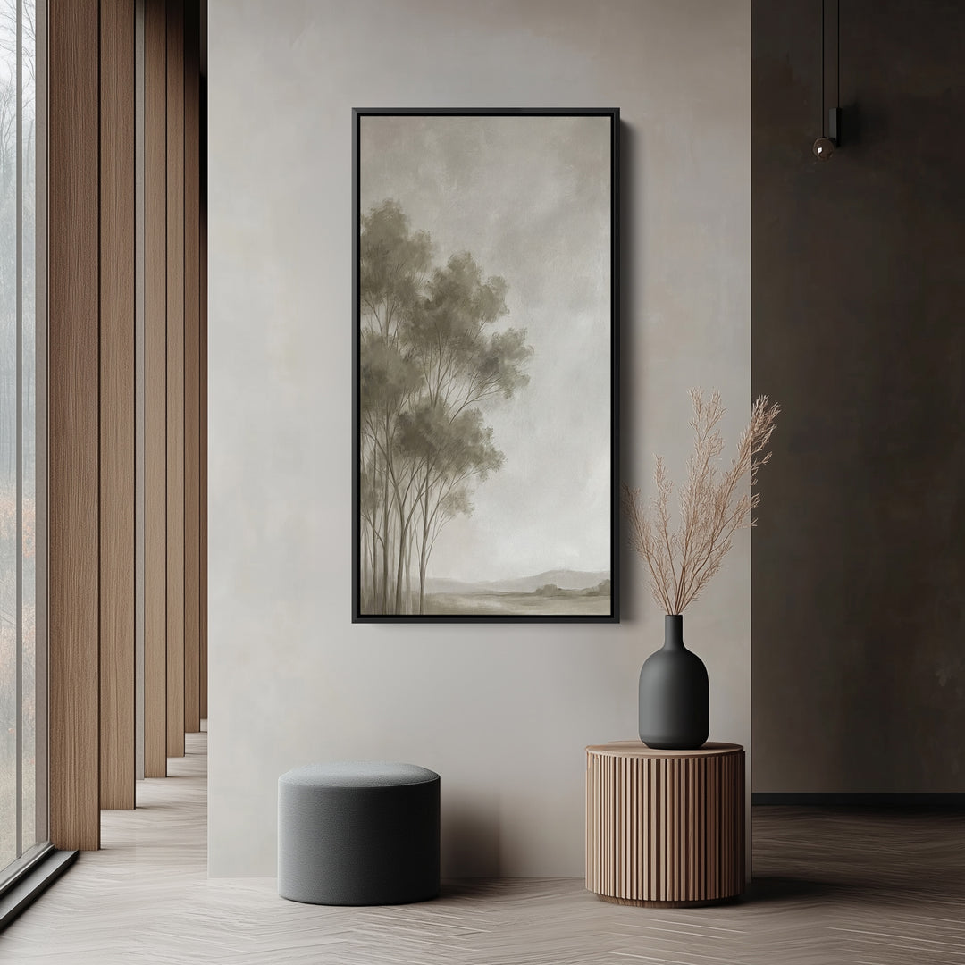 Misty Tree Grove Portrait Wall Art Vertical Wall Art For Kitchen