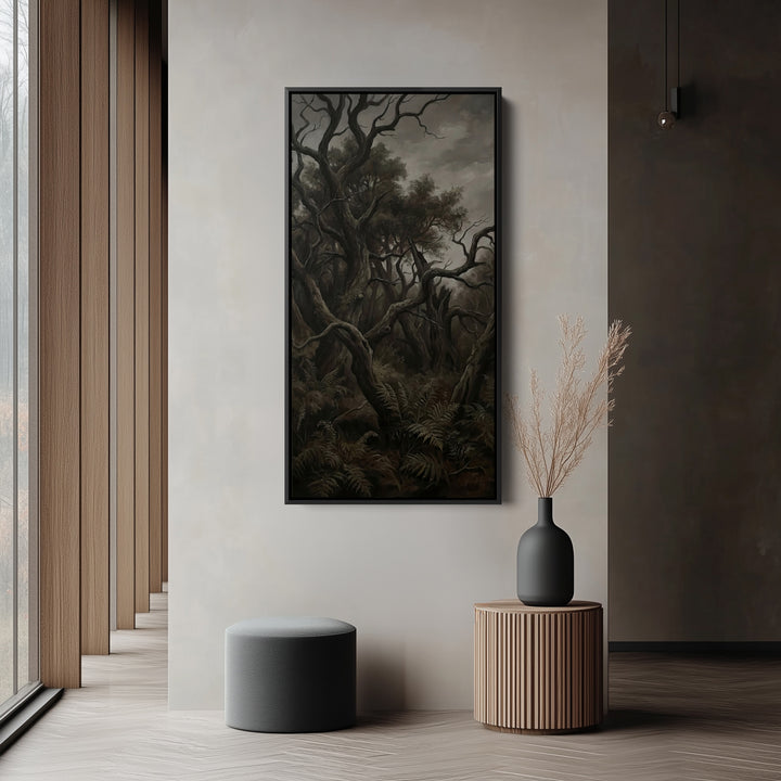 Tall Wall Art Dark Twisted Forest Portrait Wall Art For Kitchen