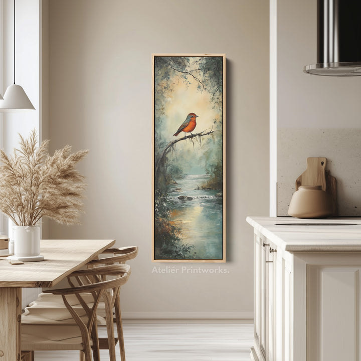 Vintage Watercolour Bird Vertical Wall Art