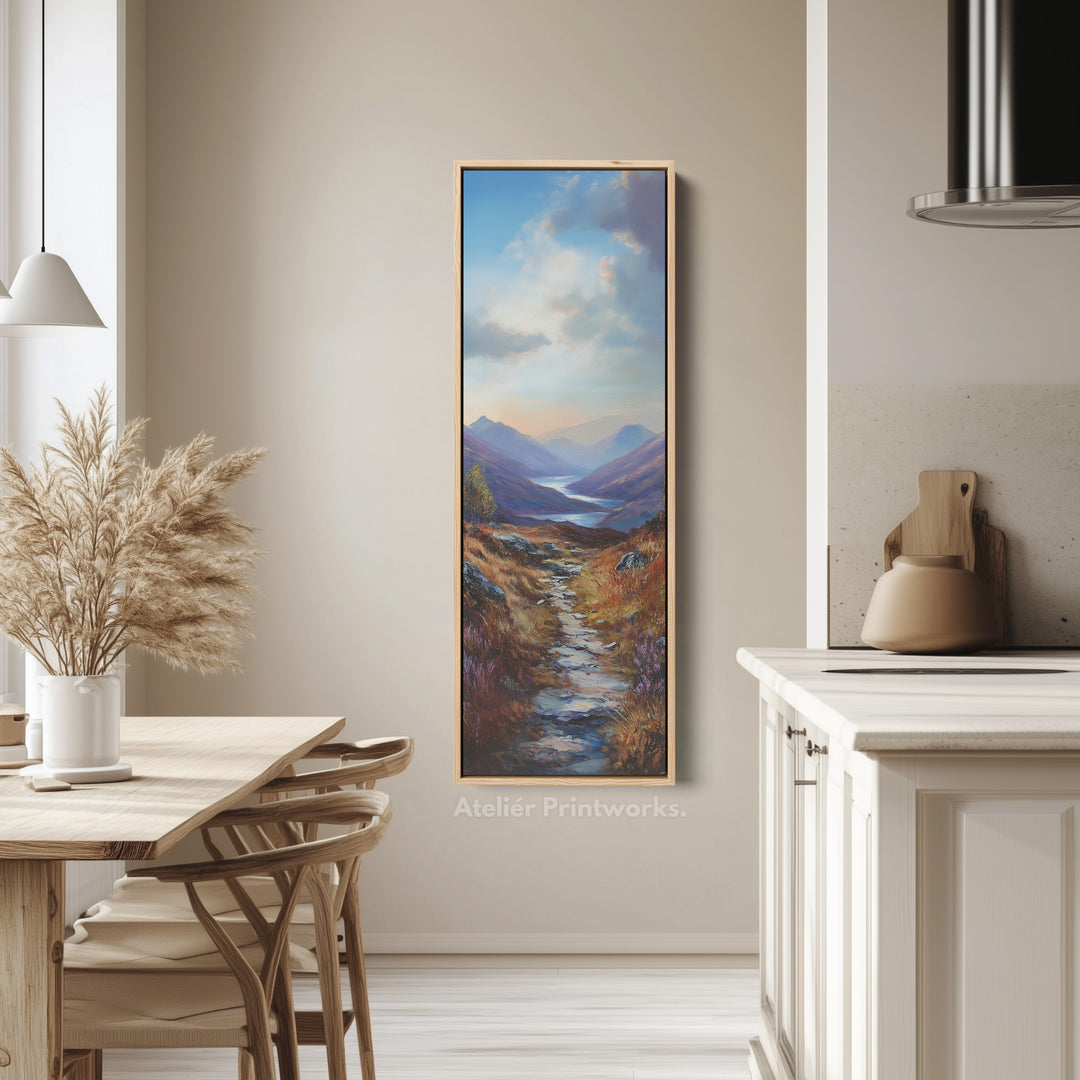 Bergschilderij Hoog Smal Verticaal Kunstwerk