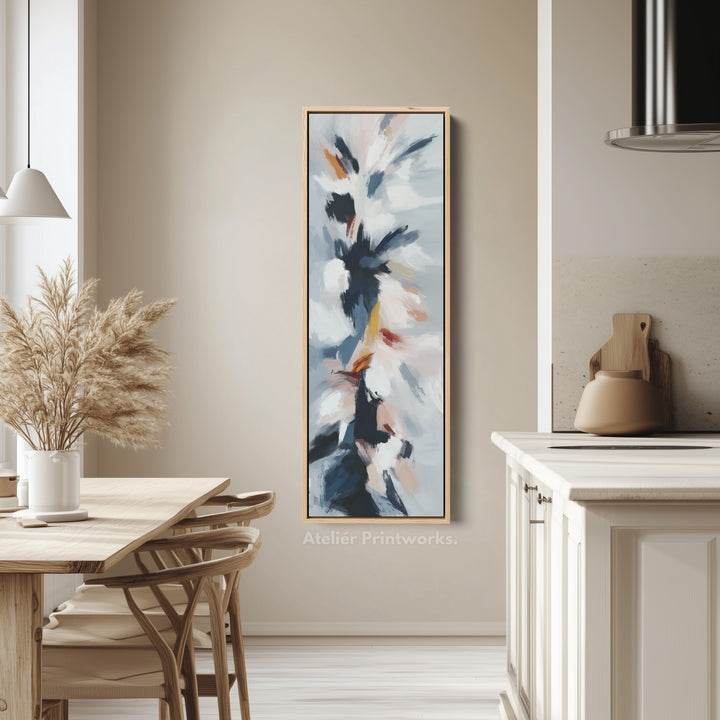 Large Narrow Canvas Abstract Floral Vertical Wall Art