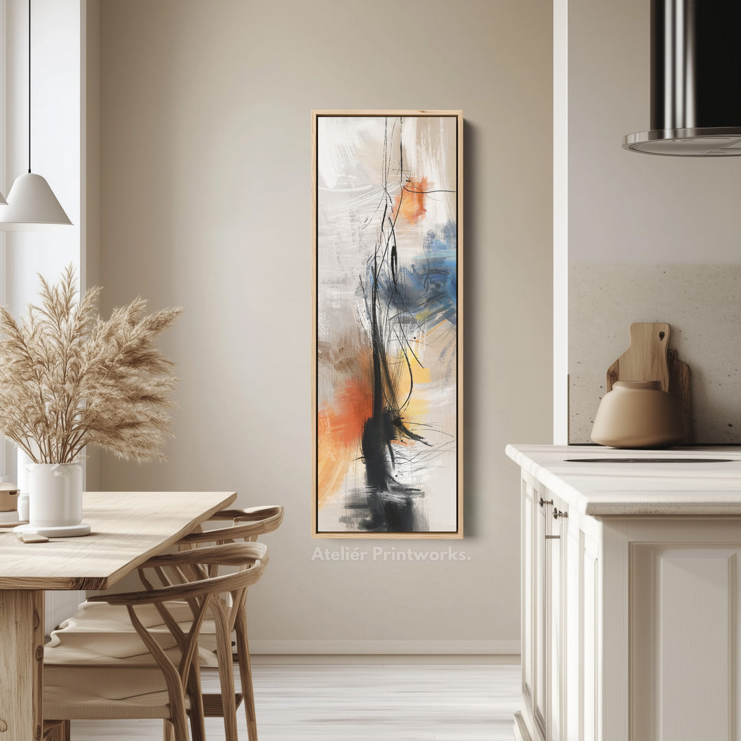 Vertical Large Canvas Wall Art Long Narrow Colourful Abstract