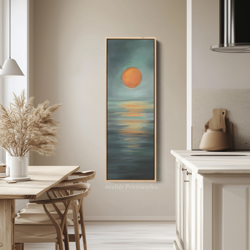 Minimalist Sunset Large Framed Wall Pictures For Living Room